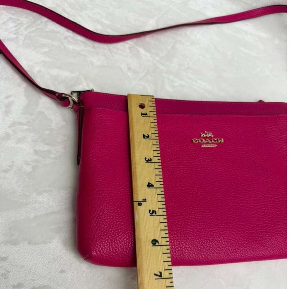 Coach Polished Pebble Crossbody Logo Cross Body Pink Ruby - Picture 10 of 10
